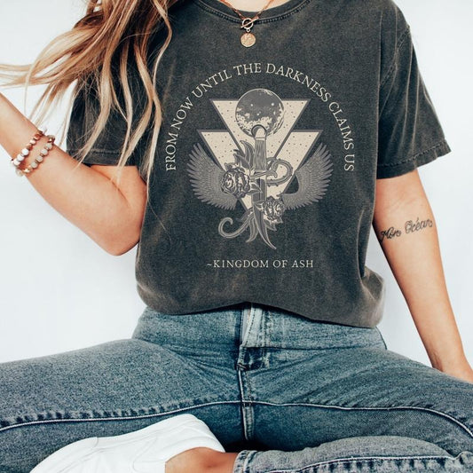 Kingdom Of Ash The Thirteen Bookish T-Shirt Throne Of Glass Sarah J Maas Shirt Manon Blackbeak Dark Academia Shirt Night...