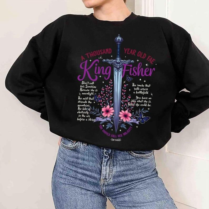 Kingfisher Sweatshirt For Fan, Little Osha Fantasy Romance Apparel, Quicksilver Callie Hart Shirt, Merch Gift for Book...
