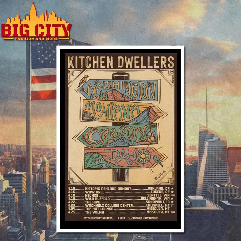 Kitchen Dwellers 2026 Spring Shows Poster Shirt