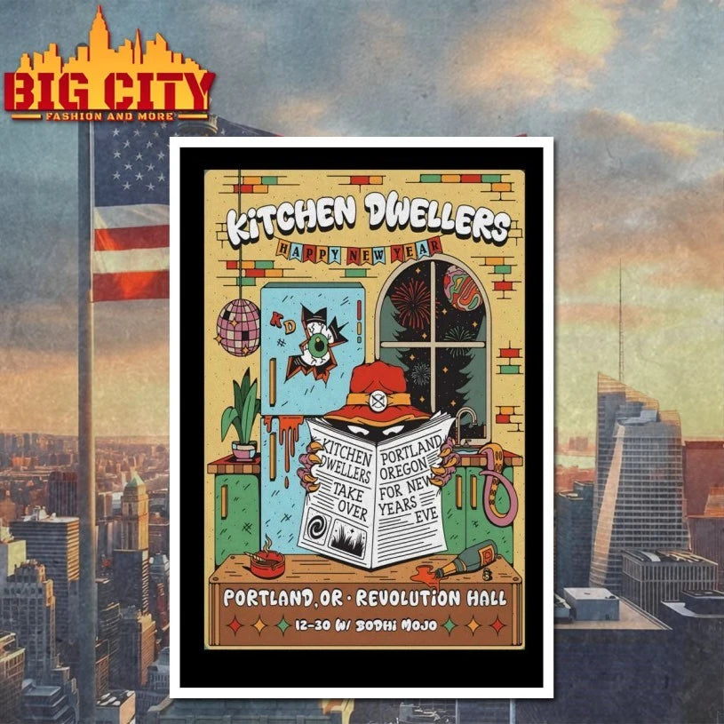 Kitchen Dwellers Revolution Hall In Portland OR Dec 30-31 2025 Poster shirt