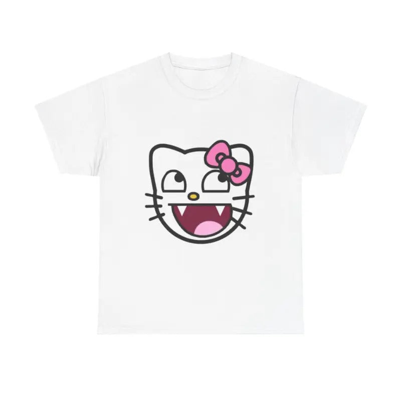 Kitty Vampiresque Shirt, Playful Graphic Tee with Pink Bow, Cute & Quirky Design, Perfect Gift for Fans, Unisex Shirt,...
