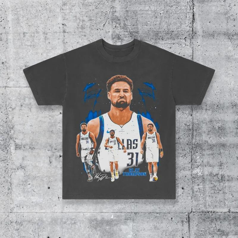 Klay Thompson Dallas M Streetwear Basketball Heavyweight T-Shirt, Klay Thompson Vintage T-Shirt, Gift for Women and Man...