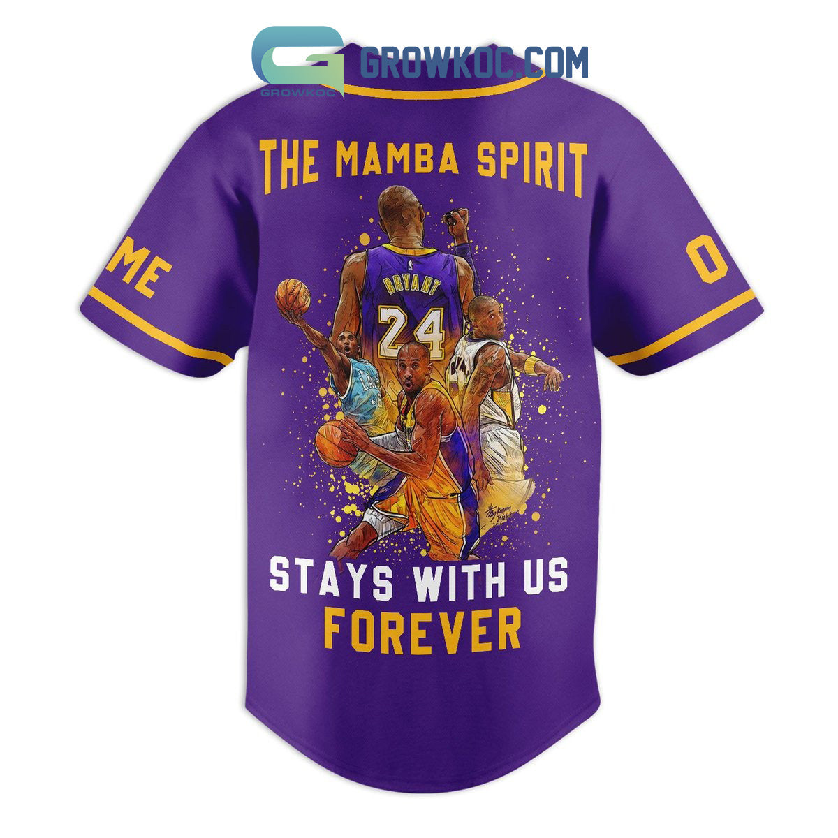 Kobe Bryant The Black Mamba Personalized Baseball Jersey