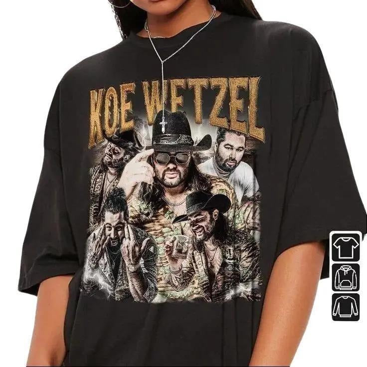 Koe Wetzel Rock Music Black Short Sleeve Tshirt Hoodie, Sweatshirt | WearSparks.com