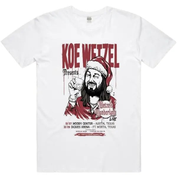 Koe Wetzel Wonderland Dec 27-28 2024 Austin TX & Ft Worth TX Santa Clau Christmas Shirts_Shirt Gift For Woman and Man...