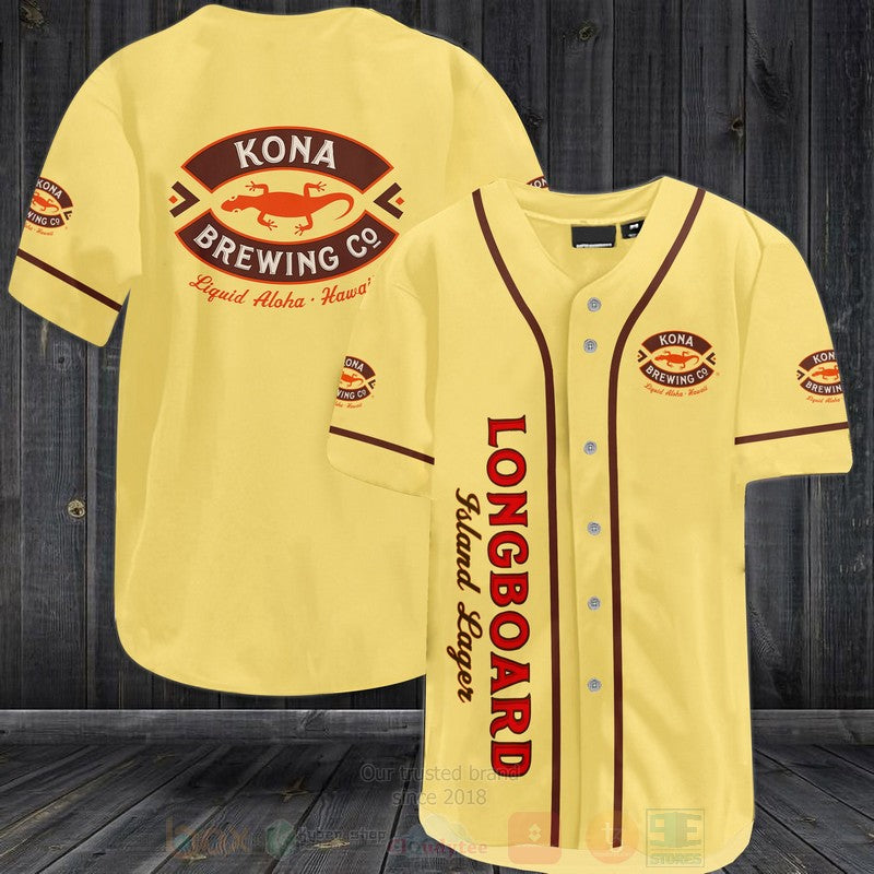 FASHION Kona Brewing Company Baseball Jerseys Botton Shirt