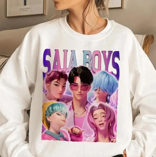 Kpop Saja Boys Shirt, Saja Boys Fan Gifts, Kpop Demon Hunters T-shirt, Demon Hunters Merch, Kpop Huntrix Pin shirt, Saja...