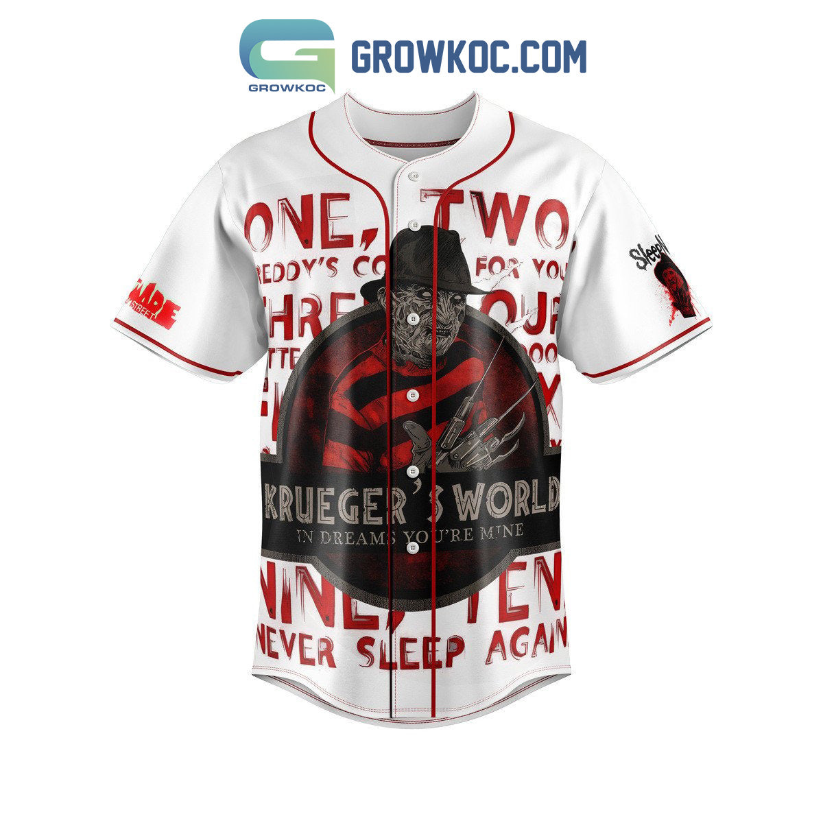 Krueger’s World In Dream You’re Mine Why Are You Screaming I Haven’t Even Cut You Yet Personalized Baseball Jersey