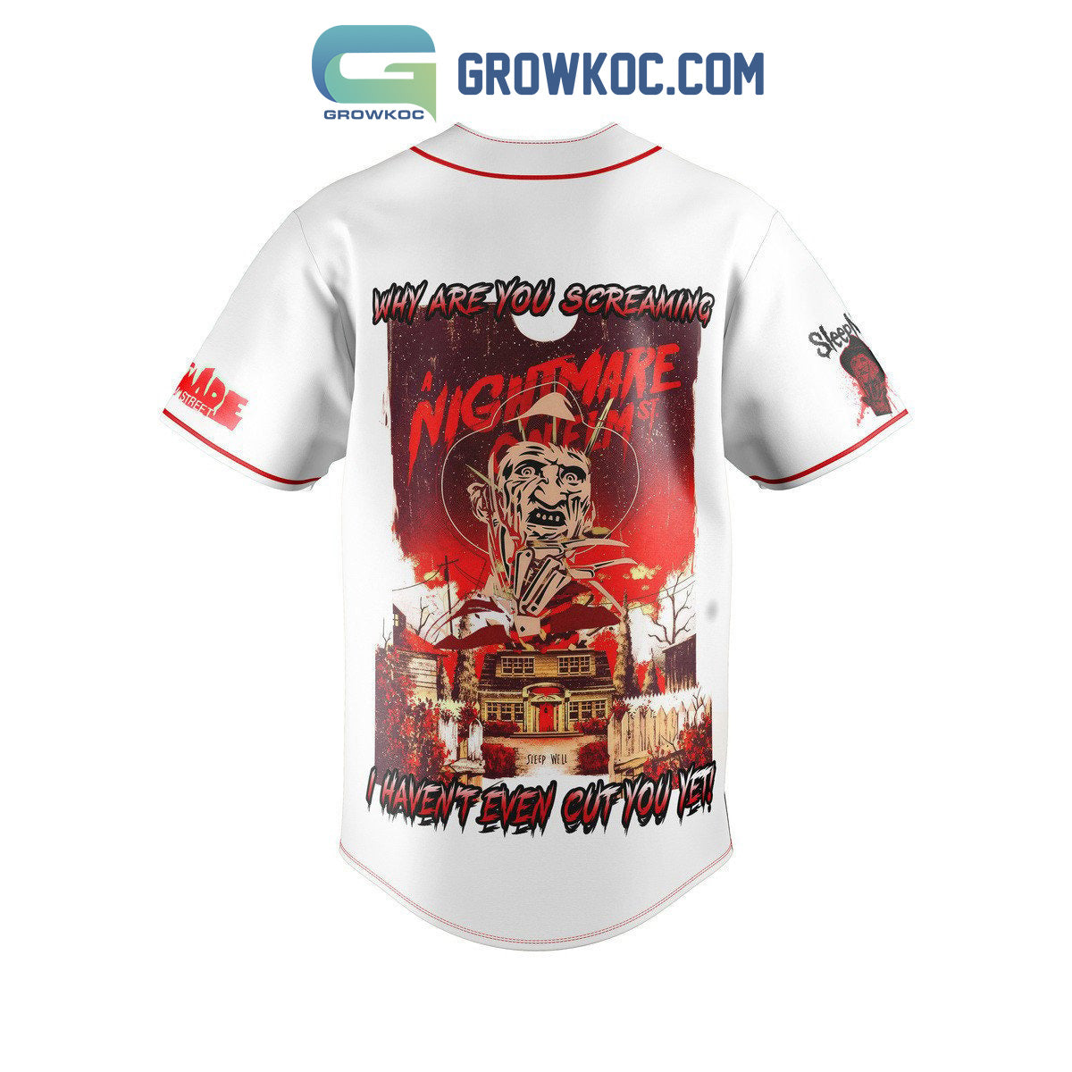 Krueger’s World In Dream You’re Mine Why Are You Screaming I Haven’t Even Cut You Yet Personalized Baseball Jersey