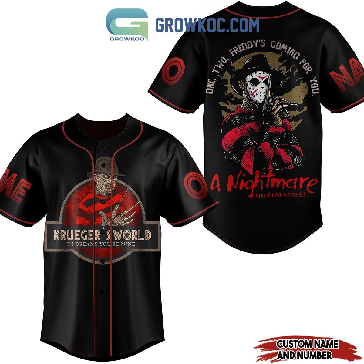 Krueger’s World In Dreams You’re Mine A Nightmare On Elm Street Personalized Baseball Jersey