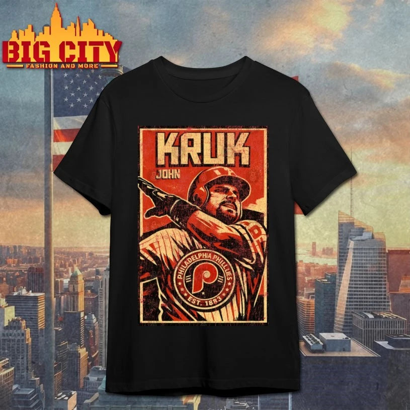 Kruk John Stencil Philadelphia Phillies EST 1883 shirt