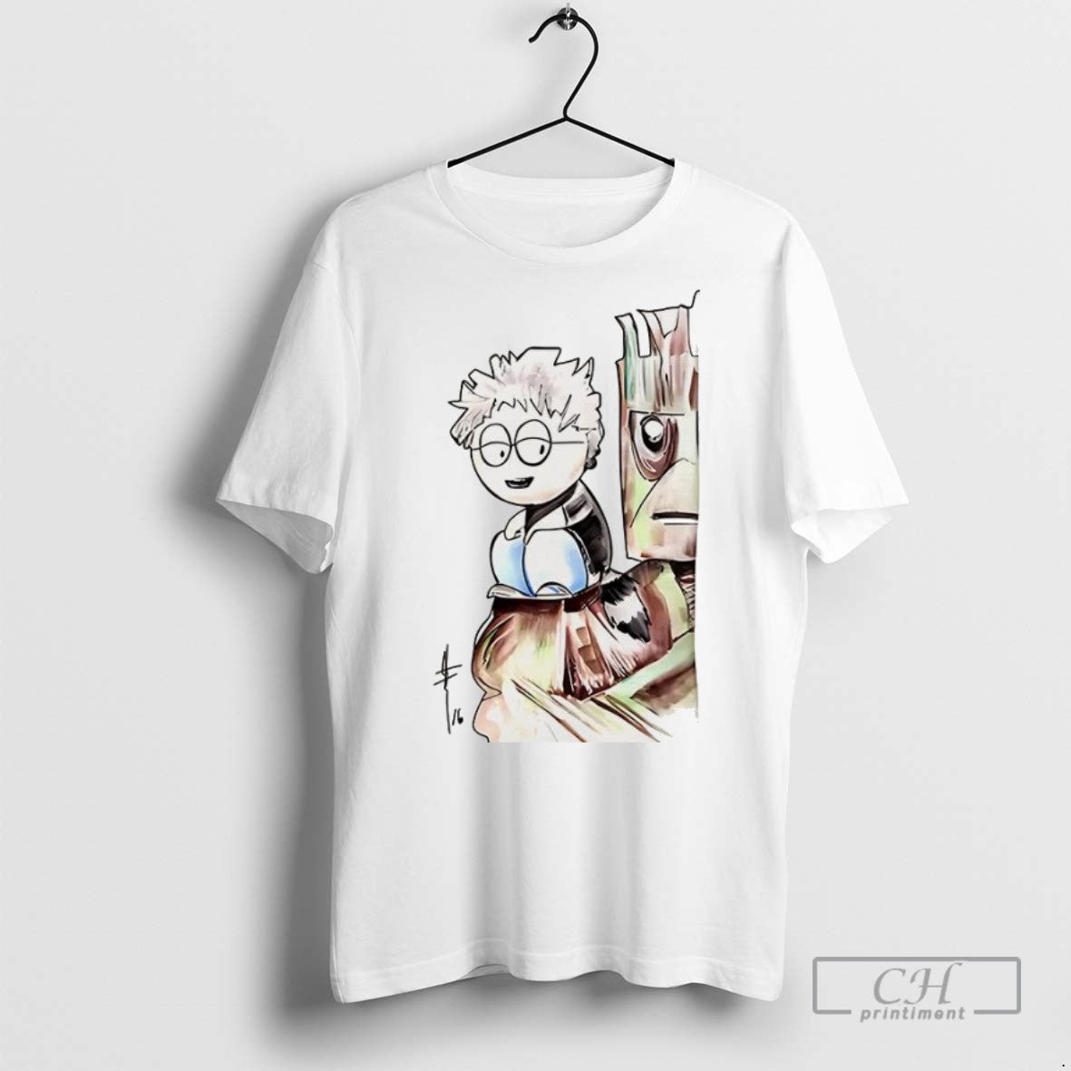 Kyle Broflovski South Park And Groot Guardians Of The Galaxy Fan Art Cartoon T Shirts