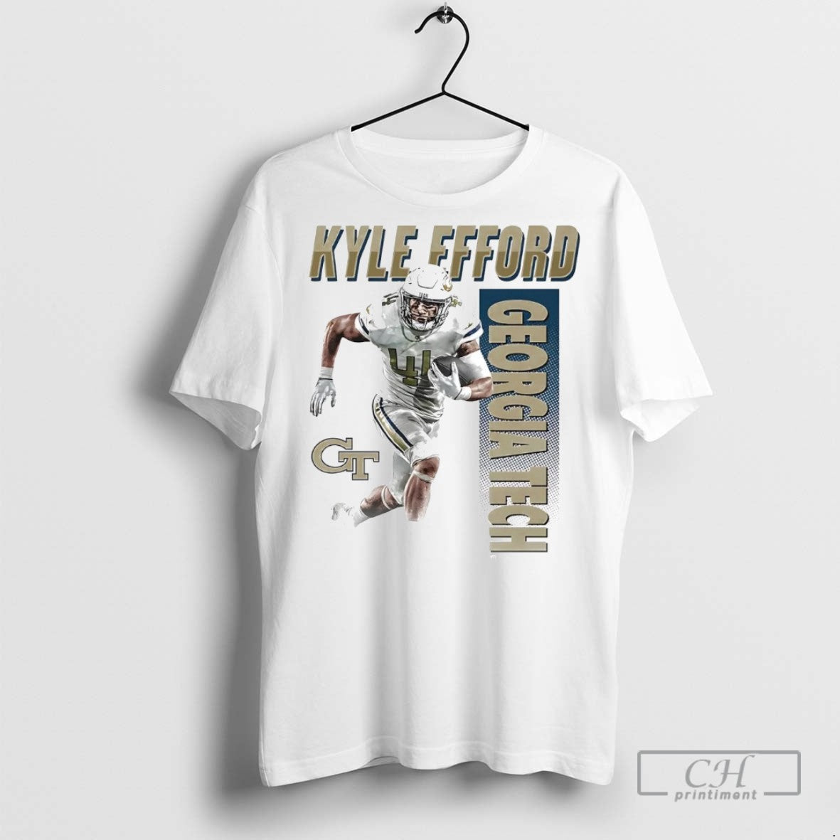 Kyle Efford Running Graphic Georgia Tech T Shirts