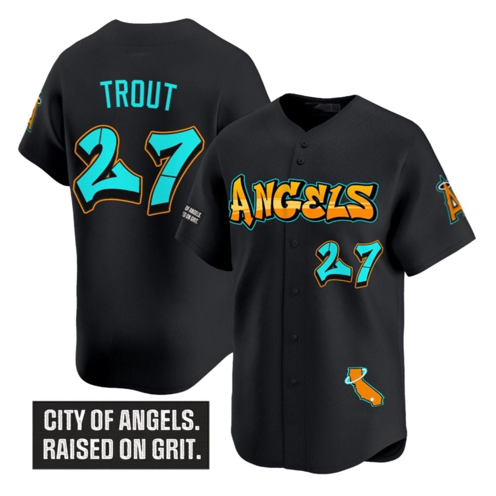 LA Angels Trout Raleigh Graffiti 2025 Jersey - Grishko.com T-Shirts, Hoodie, Sweatshirt | WearSparks.com (Image 2)