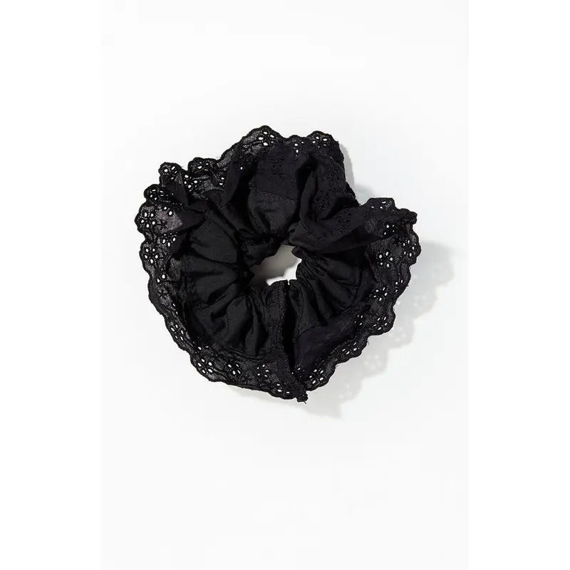 LA Hearts Women's Black Eyelet Hair Scrunchie T-Shirts, Hoodie, Sweatshirt | WearSparks.com