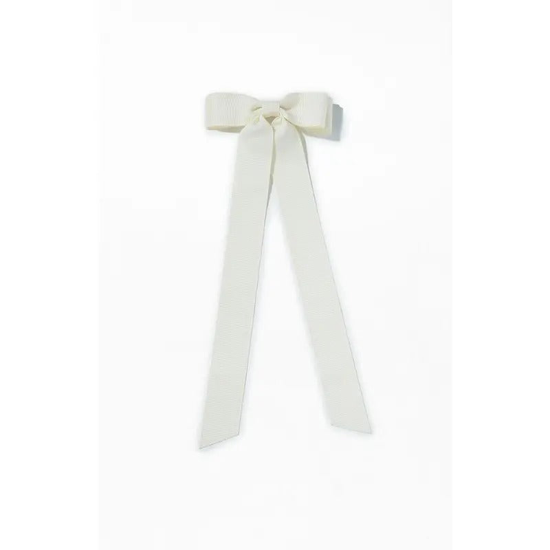 LA Hearts Women's Cream Ribbed Double Loop Bow Barrette T-Shirts, Hoodie, Sweatshirt | WearSparks.com