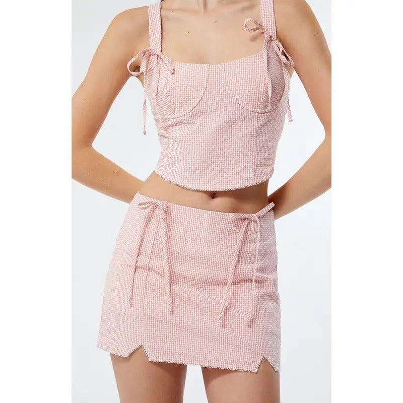 LA Hearts Women's Gingham Mini Skort - Multicolor T-Shirts, Hoodie, Sweatshirt | WearSparks.com