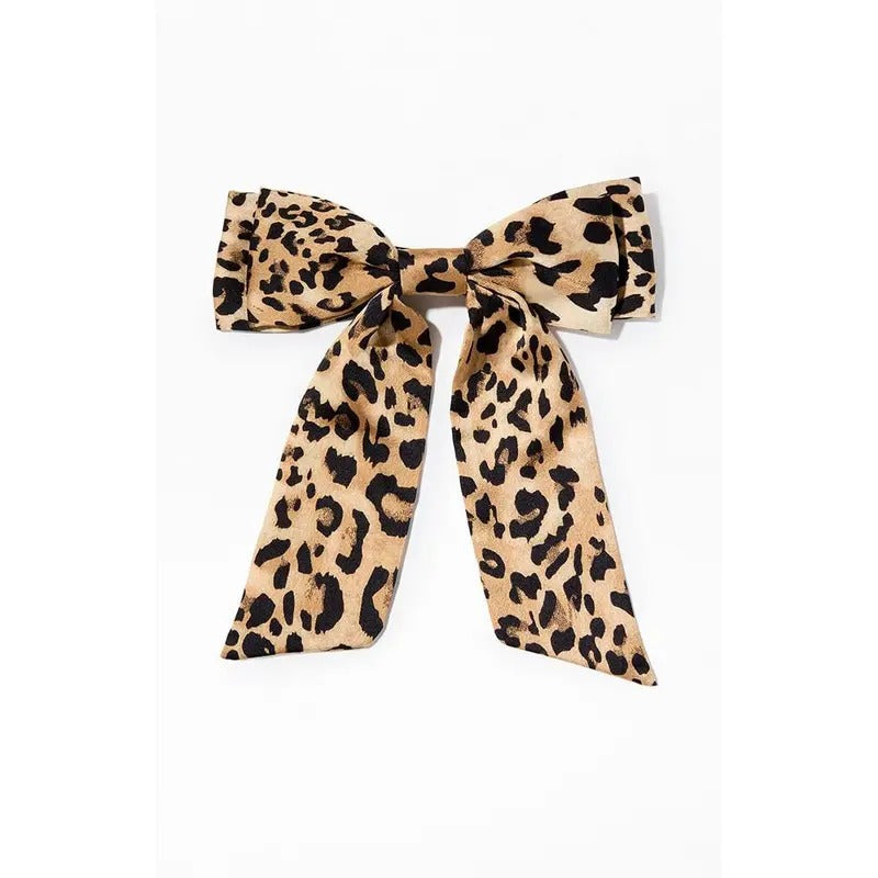LA Hearts Women's Leopard Double Bow Barrette T-Shirts, Hoodie, Sweatshirt | WearSparks.com
