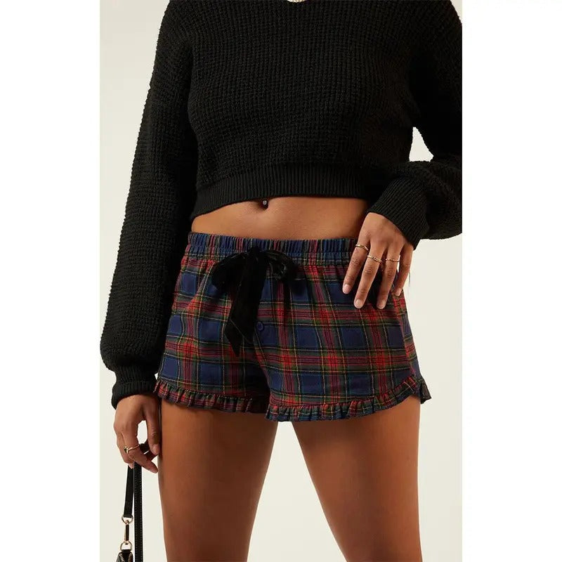 LA Hearts Women's Velvet Tie Front Boxer Shorts T-Shirts, Hoodie, Sweatshirt | WearSparks.com