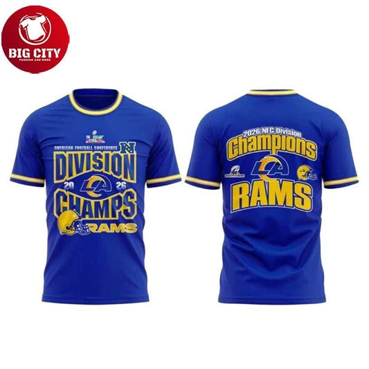 LA Rams 2026 NFC Division Champions Special Edition Two Sided Shirt