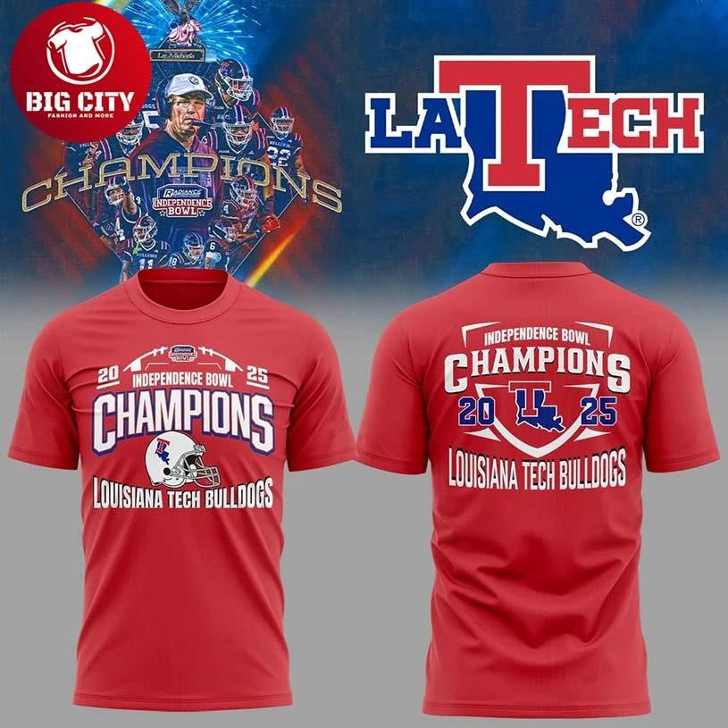 LA Tech Independence Bowl Champions Special Two Sided Shirt