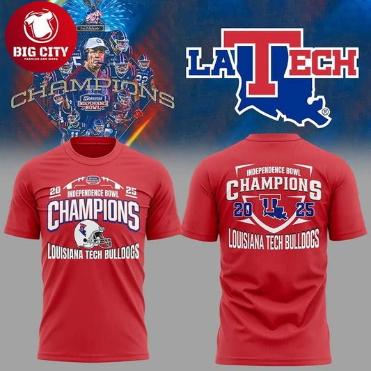 LA Tech Independence Bowl Champions Special Two Sided Shirt