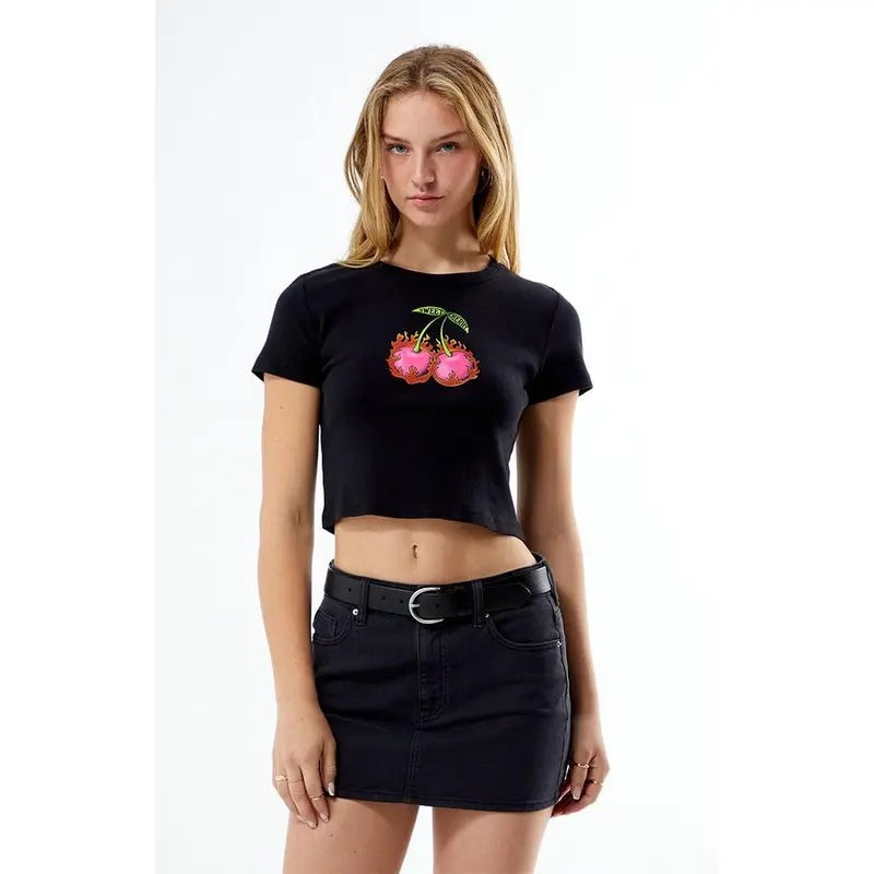 PS / LA Women's Flaming Cherries Baby T-Shirt Hoodie, Sweatshirt | WearSparks.com