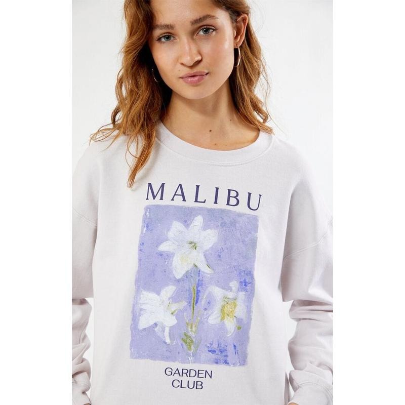 PS / LA Women's Malibu Garden Club Crew Neck Sweatshirt T-Shirts, Hoodie | WearSparks.com