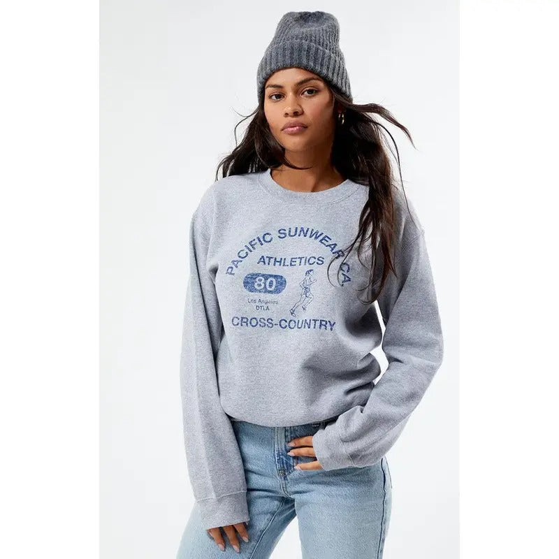 PS / LA Women's Pacific Sunwear Athletics Crew Neck Sweatshirt T-Shirts, Hoodie | WearSparks.com