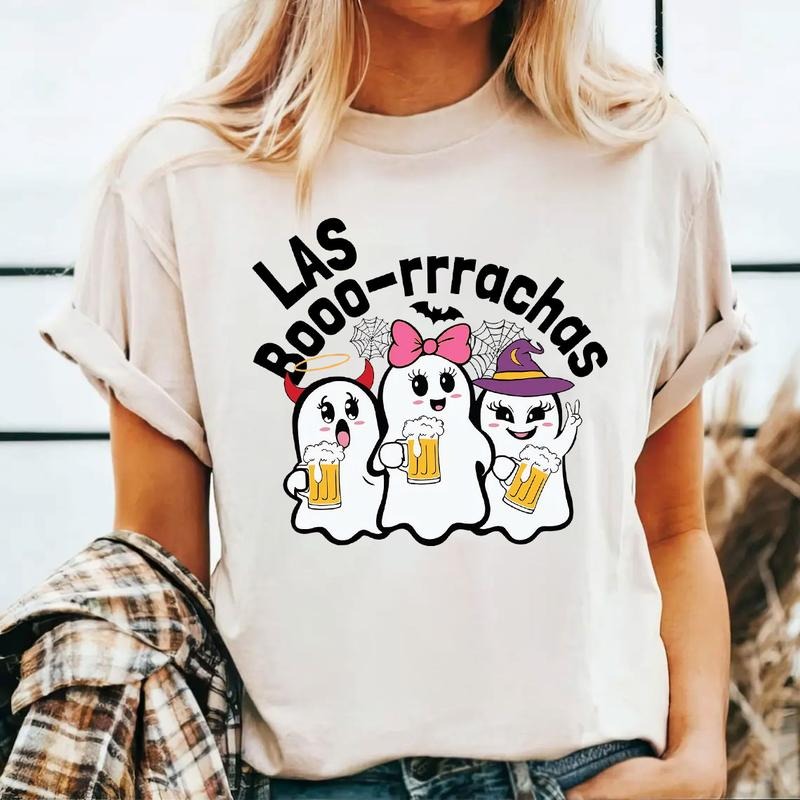 LAS Booo-rrrachas Funny Ghost Pan Dulce Shirt, Cute Ghost Conchas Shirt, Latina Shirt, Mexican Halloween Shirt, Halloween...