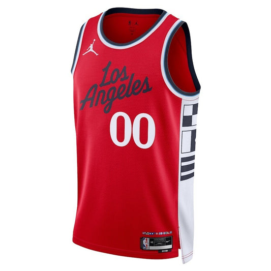 LA Clippers Unisex 202425 Custom Swingman Jersey - Statement Edition - Red Style 2