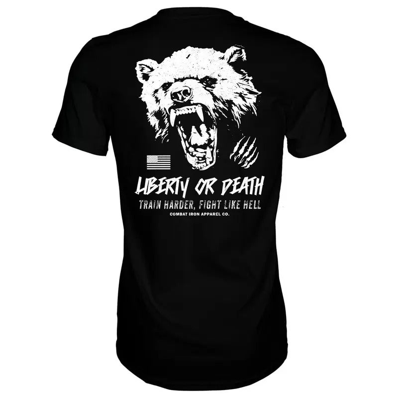 LIBERTY OR DEATH FIGHT LIKE HELL MEN'S T-SHIRT, HUMOR SHIRTS, FUNNY TEE SHIRT Hoodie, Sweatshirt | WearSparks.com