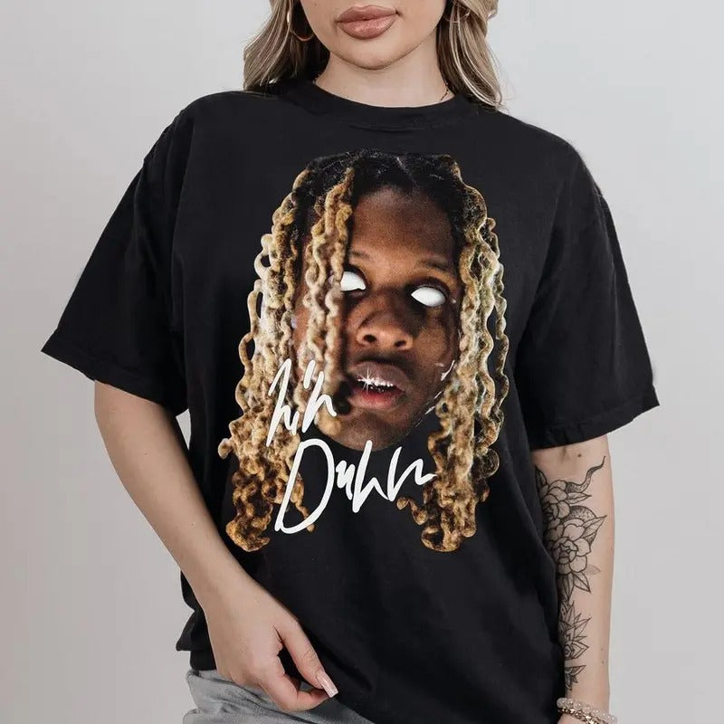 LIL DURKKK Big Face Rap Tee Shirt T-shirt Rap Shirt graphic Hoodie, Sweatshirt | WearSparks.com