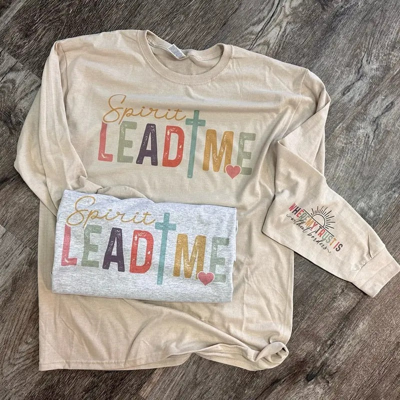 LONG SLEEVE Spirit Lead Me Tee - Christian Tee Hoodie, Sweatshirt | WearSparks.com