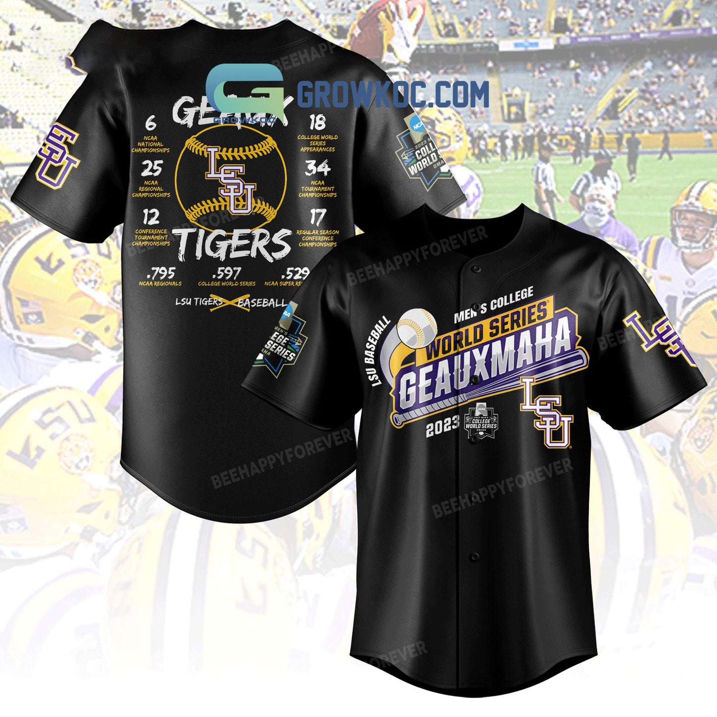 LSU Baseball Men’s College World Series Geauxmaha 2023 Baseball Jersey