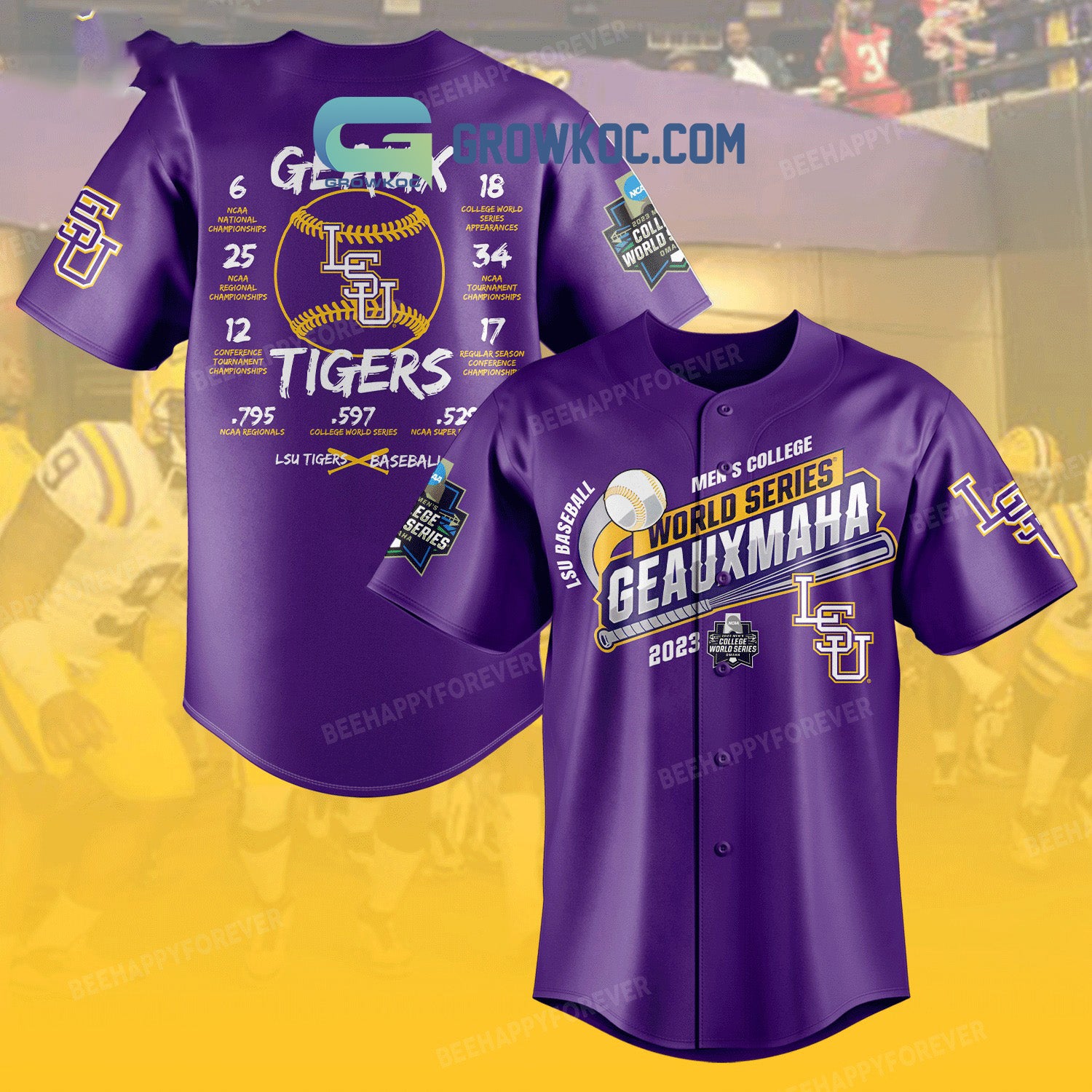 LSU Baseball Men’s College World Series Geauxmaha 2023 Baseball Jersey