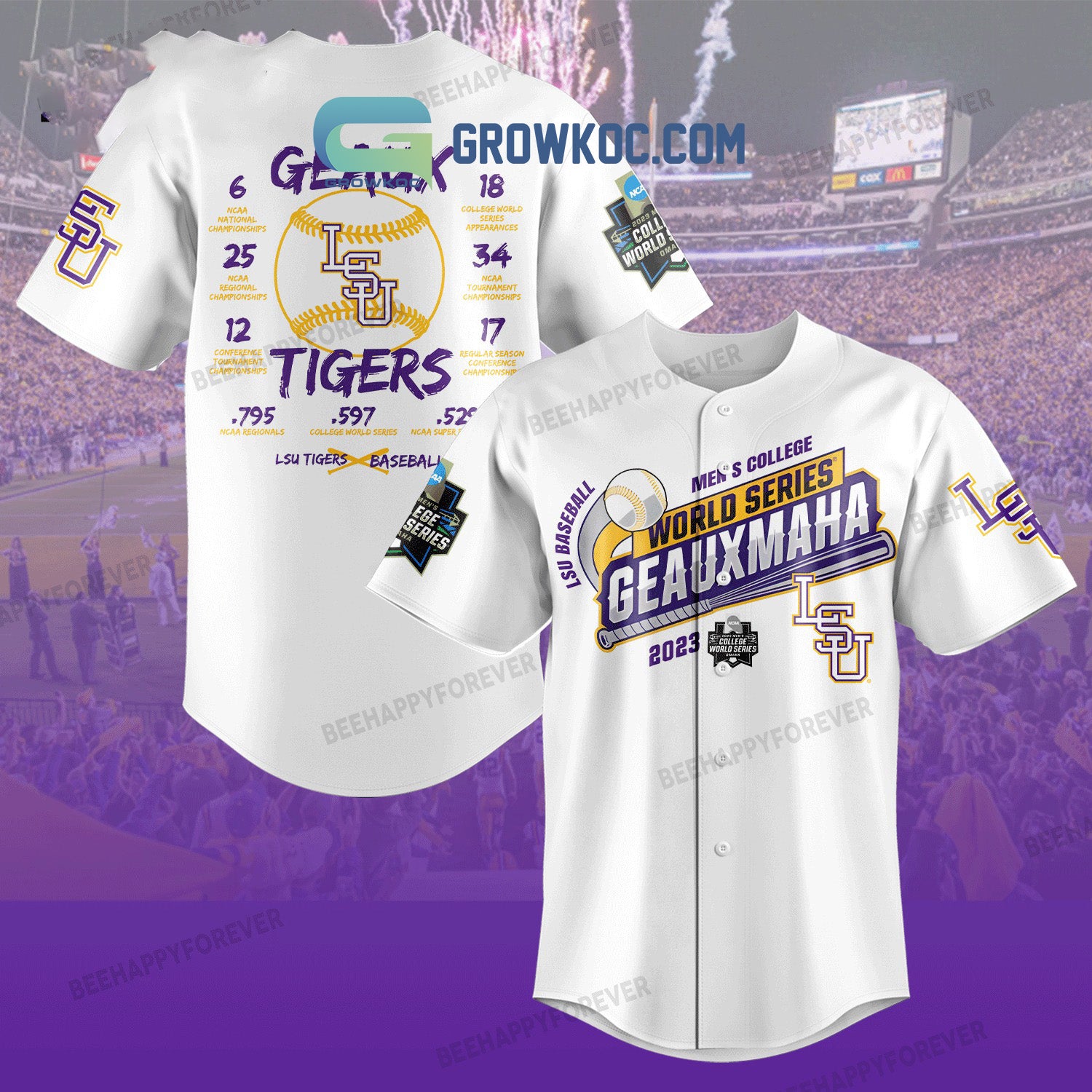 LSU Baseball Men’s College World Series Geauxmaha 2023 Baseball Jersey
