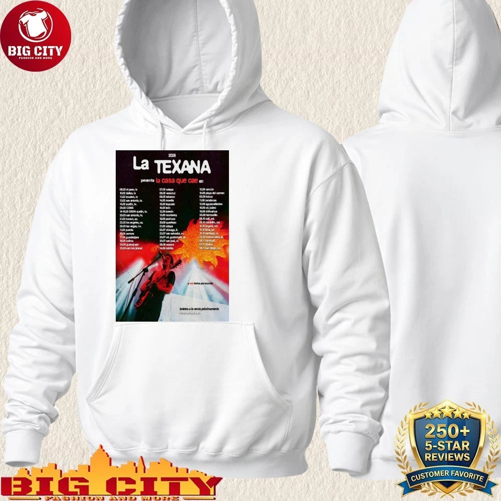 La Texana LA CASA QUE CAE EN VIVO 2026 Tour Poster Shirt