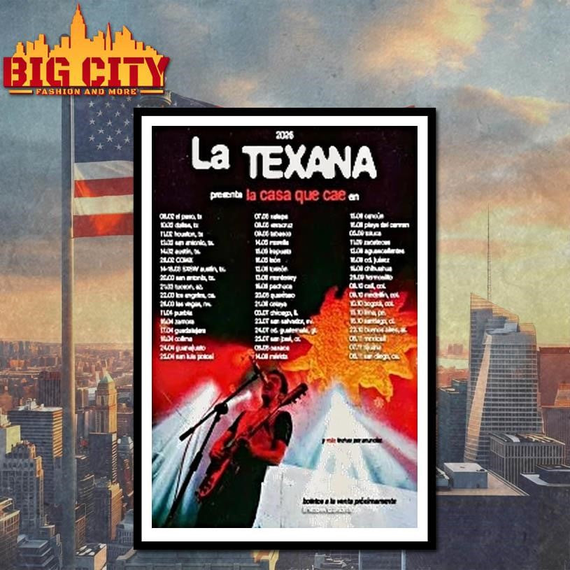 La Texana La Casa Que Cae En Vivo Tour 2026 Shirt