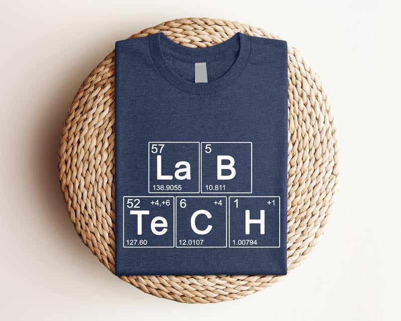 Lab Tech Periodic Table Shirt, Laboratory Technician T-shirt, Science Teacher Tee, Chemistry Lover Gift Tee, Medical Lab...