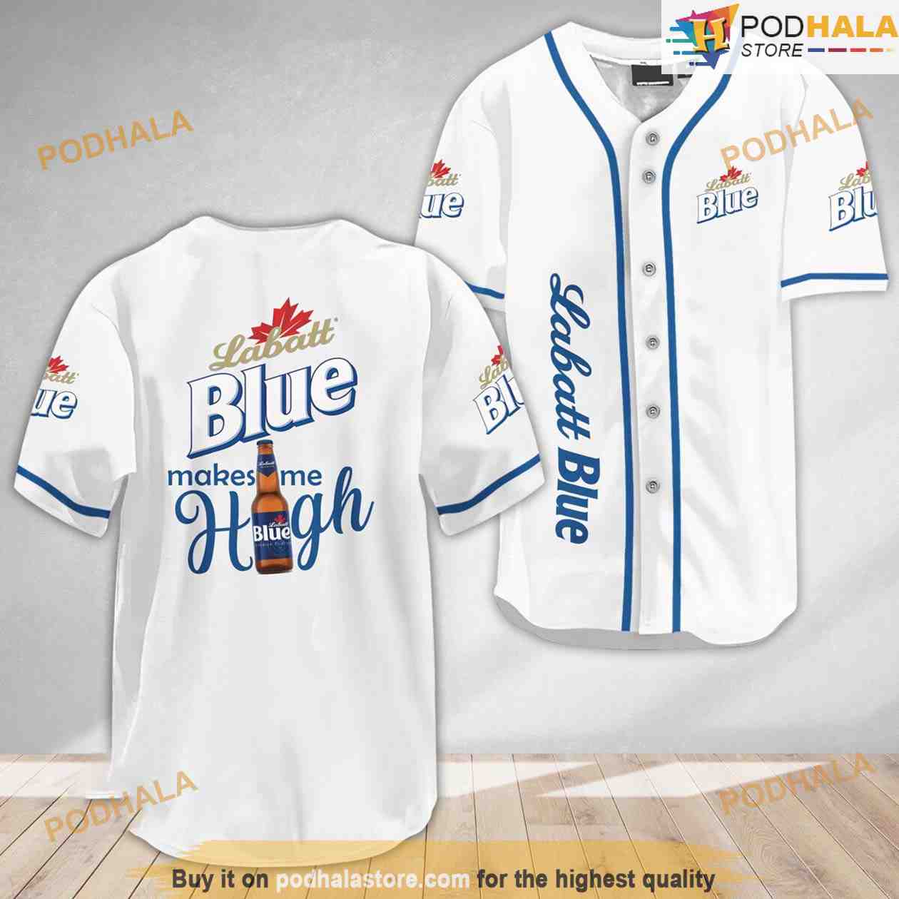 Labatt Blue Beer Make Me High 3D Baseball Jersey