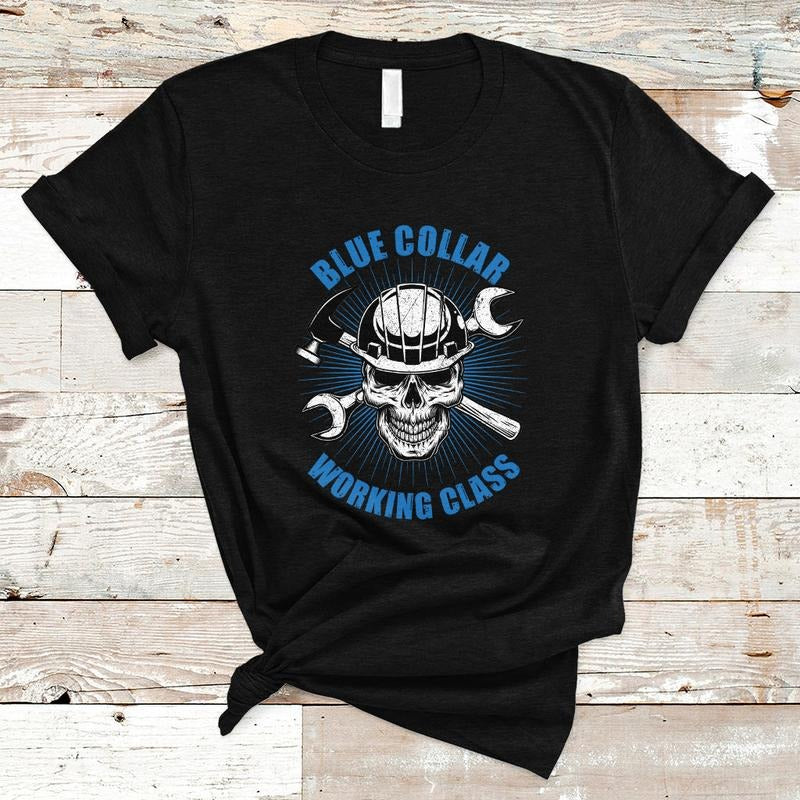 Labor Day T-Shirt & Hoodie | Celebrate with American Flag Design | Happy Labor Day Sweatshirt for Blue Collar Workers |...
