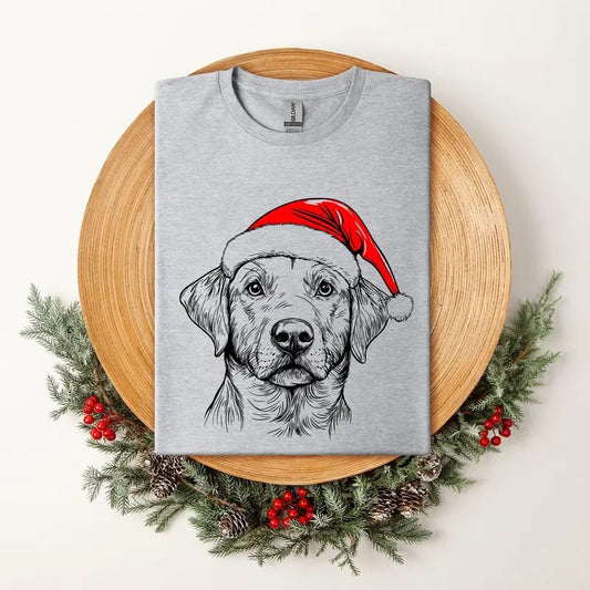 Labrador Retriever, Santa, Dog, Christmas, Dog Lover, Pet T-Shirt, Soft Style Tee, Women's Graphic Tshirt Hoodie, Sweatshirt