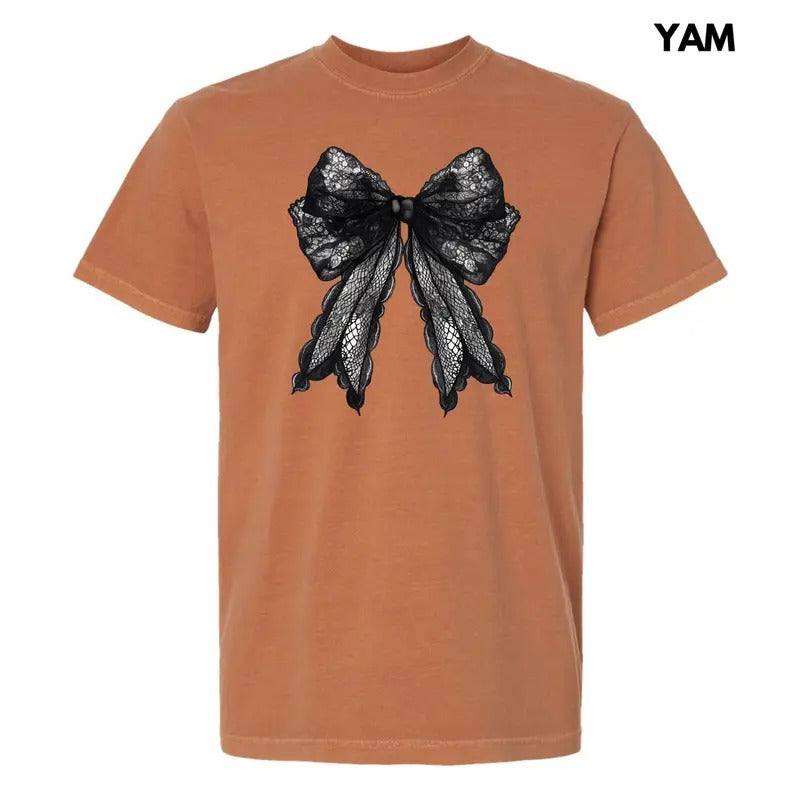 Lace Black Bow Comfort Colors T-Shirt 'NLB' Hoodie, Sweatshirt | WearSparks.com