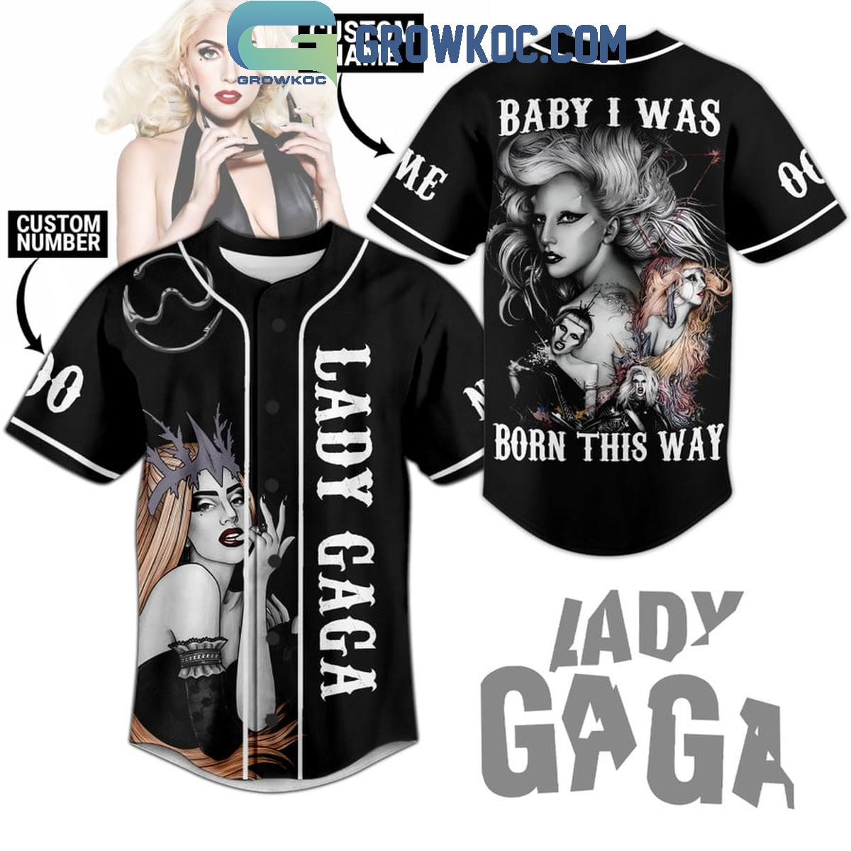 Lady Gaga Baby I was Born This Way Personalized Baseball Jersey