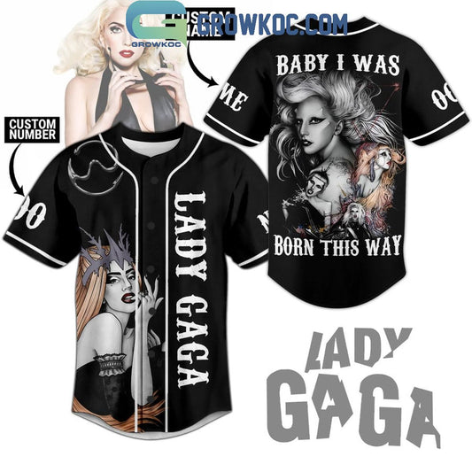 Lady Gaga Baby I was Born This Way Personalized Baseball Jersey