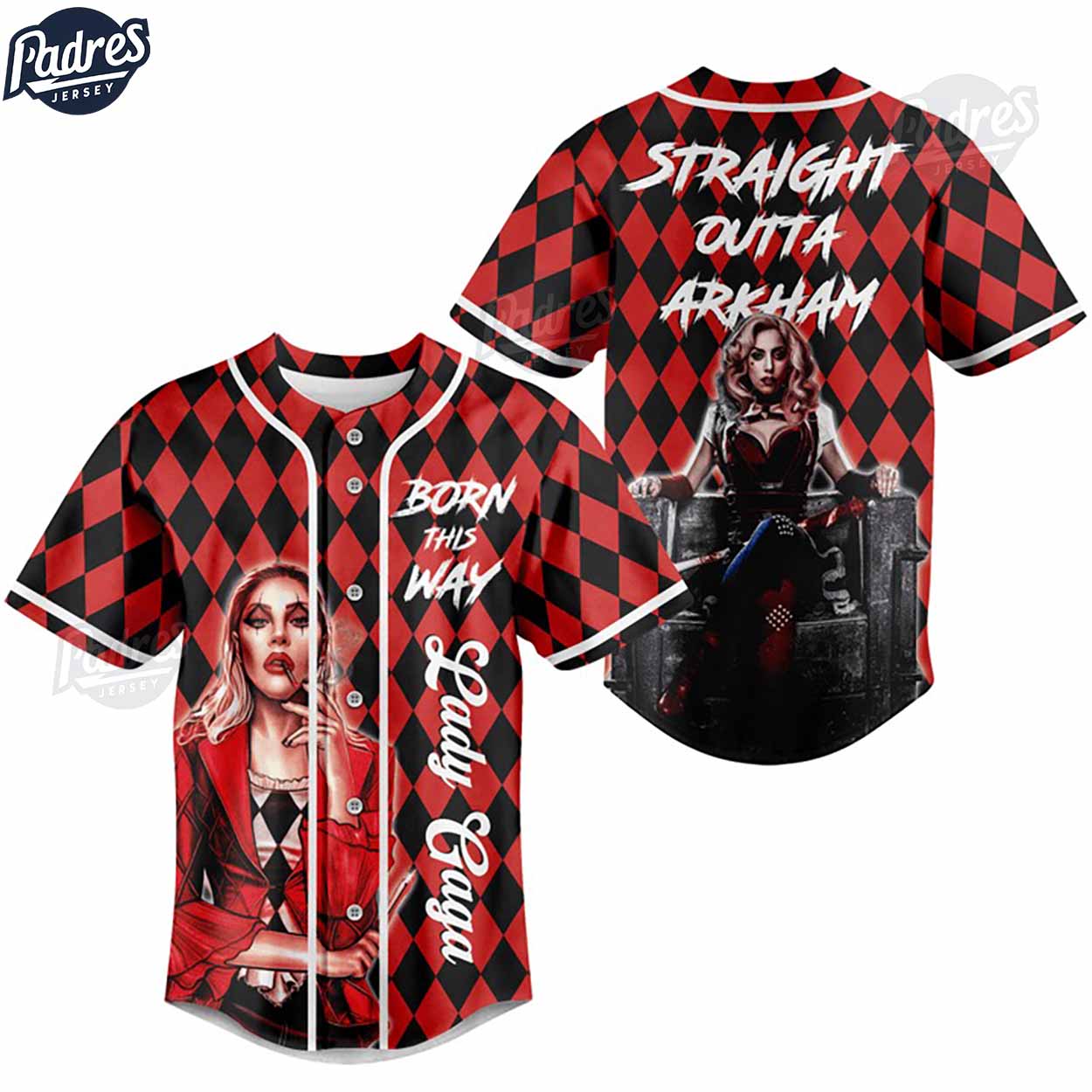 Lady Gaga Born This Way Personalized Baseball Jersey Style - Padres Jersey Oasis: Elevate Your Baseball Style Game...