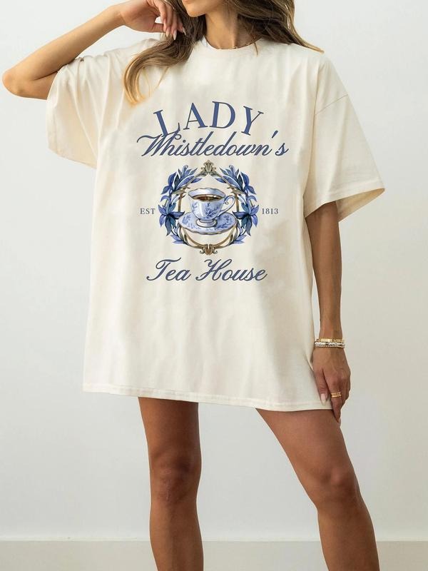 Lady Whistledown's Tea House Shirt, Bridgerton T-Shirt, Bridgerton Gift, Regency, Spill the Tea, TV Show, Book Lover...