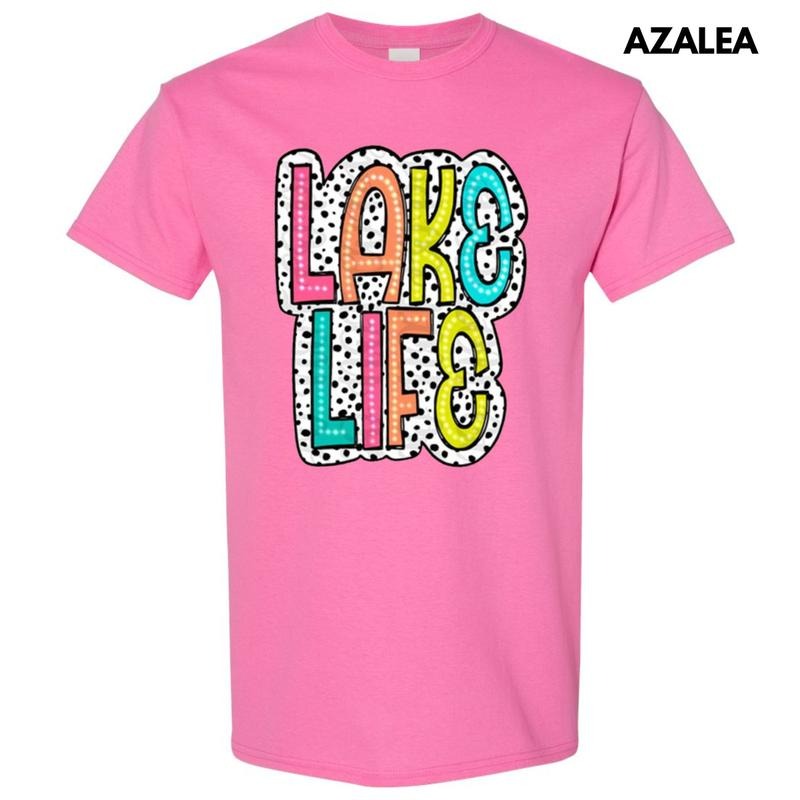 Lake Life Neon Spotted Gildan Short Sleeve T-Shirt Hoodie, Sweatshirt | WearSparks.com