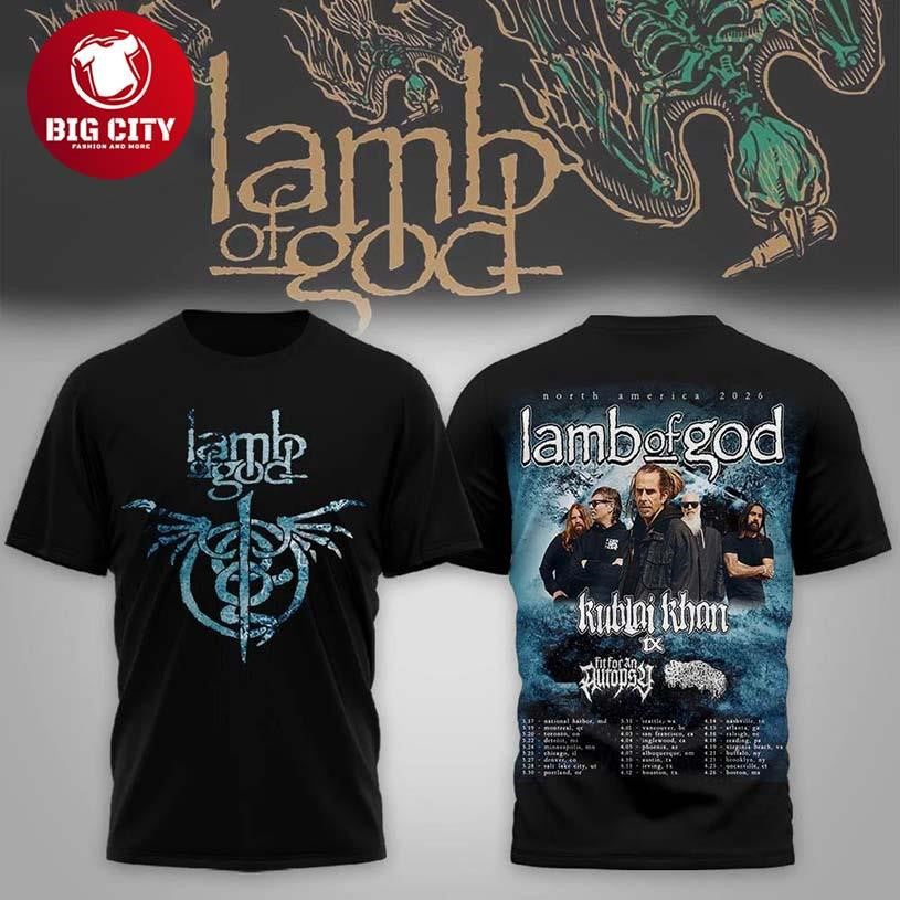 Lamb Of God Tour 2026 All Over Print Two Sided Shirt